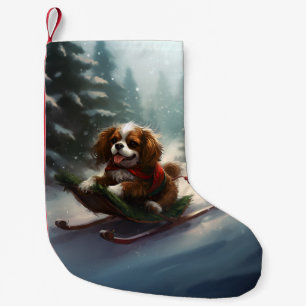 Petite Chaussette De Noël Cavalier King Charles Spaniel neige de Noël