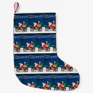 Petite Chaussette De Noël Cavalier King Chien Noël Père Noël