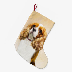 Petite Chaussette De Noël Cavalier Le Roi Charles Spaniel Peinture originale