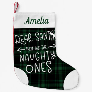 Petite Chaussette De Noël Ce Sont Les Mignonnes Les Vertes Plaid Mignonnes D