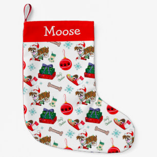 Petite Chaussette De Noël Célébration De Noël Avec Goofy Bulldog Small Ch