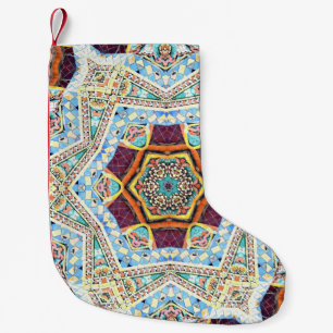 Petite Chaussette De Noël Céramique kaléidoscope : Texture de surface Abstra