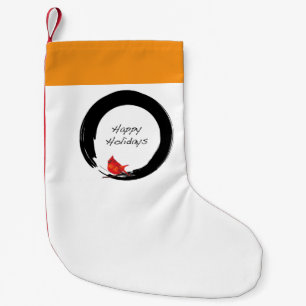 Petite Chaussette De Noël Cercle de zen avec le cardinal de Noël