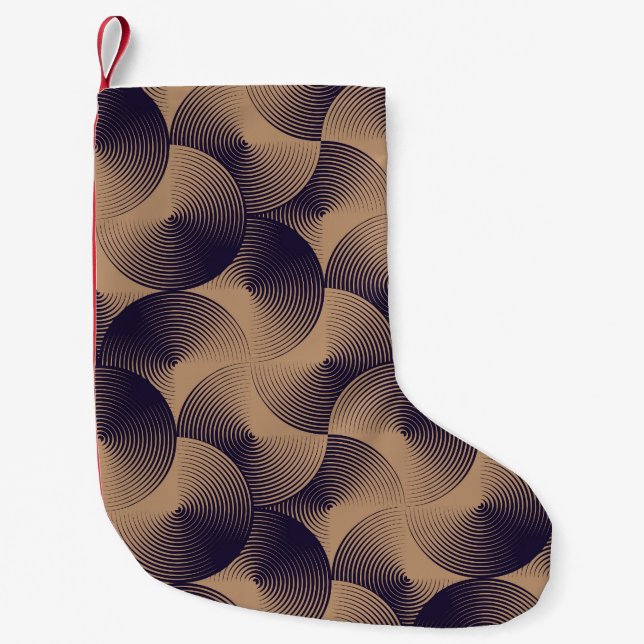 Petite Chaussette De Noël Cercles Optiques Illusion : Géométrique sans joint (Devant)