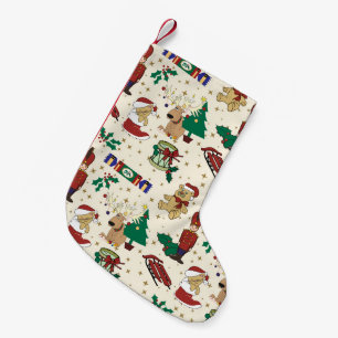 Petite Chaussette De Noël Cerf de Noël, ours, chat et Casse-noix