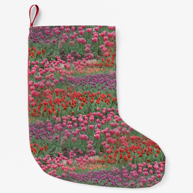 Petite Chaussette De Noël Champ De Tulipes (Devant)