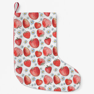 Petite Chaussette De Noël Champs de fraises : Fraîcheur d'été