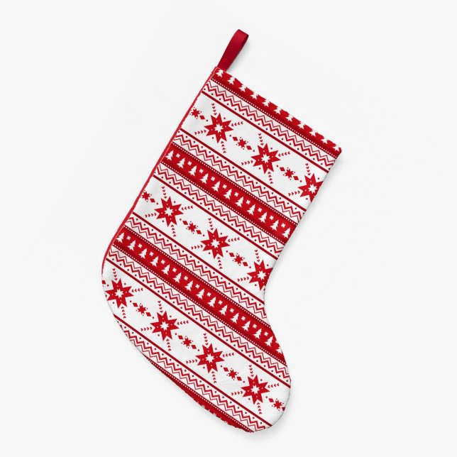 Petite Chaussette De Noël Chandail de Noël rouge Motif inspiré (Devant (Accrochage))