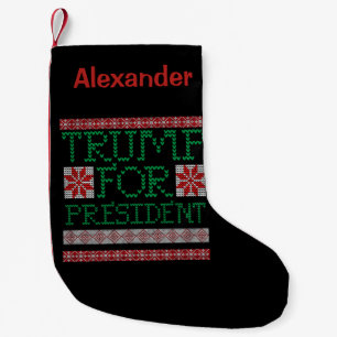 Petite Chaussette De Noël Chandail laid de président 2016 vacances de Donal