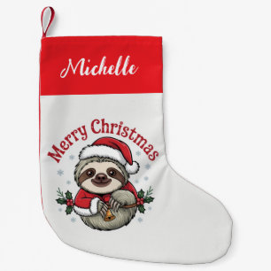 Petite Chaussette De Noël Chapeau de Noël personnalisé de paresseux mignon