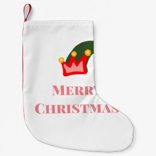 Petite Chaussette De Noël Chapeau rouge vert joyeux Noël ajouter nom texte n