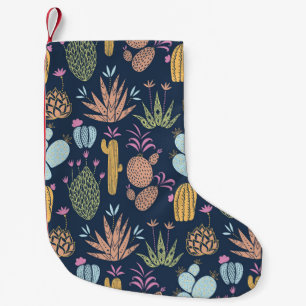 Petite Chaussette De Noël Charme de cactus : Vintage coloré Floral