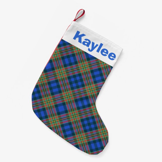 Petite Chaussette De Noël Charme de vacances Clan MacLellan Tartan (Devant (Accrochage))