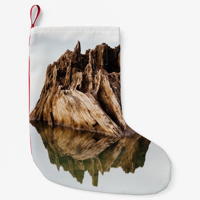 Petite Chaussette De Noël CHÂSSIS Brown EN BOIS (Devant)