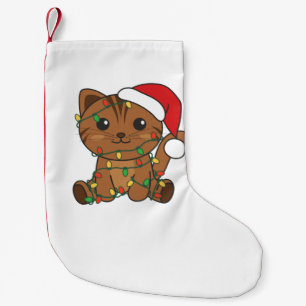 Petite Chaussette De Noël Chat Noël Animaux d'hiver Chats