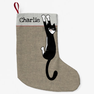 Petite Chaussette De Noël Chat noir et blanc  Fête de chats de Tuxedo