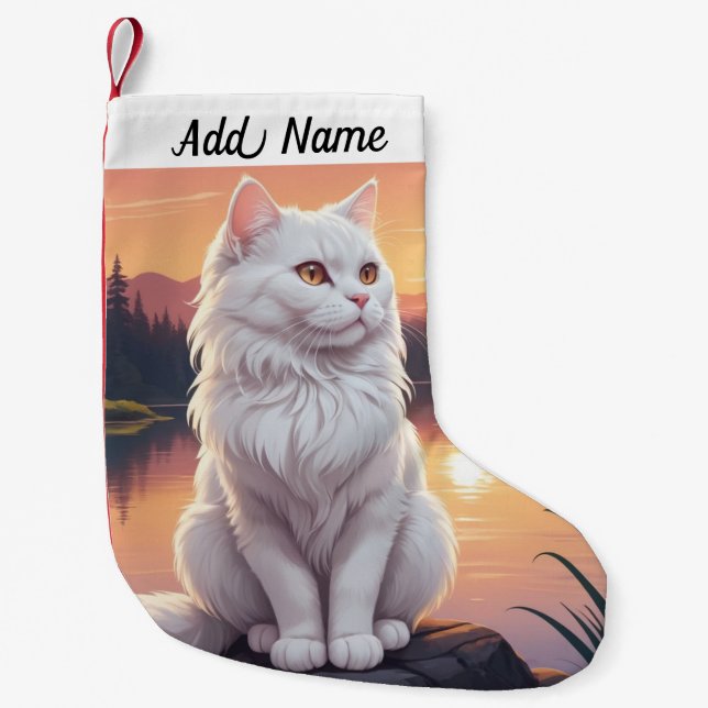 Petite Chaussette De Noël Chat Persan (Devant)