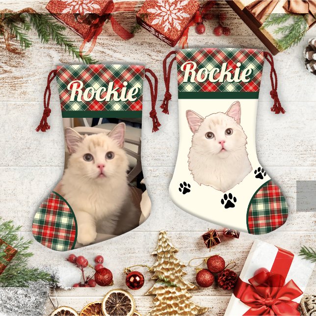 Petite Chaussette De Noël Chat Ragdoll Personnalisé (Créateur téléchargé)