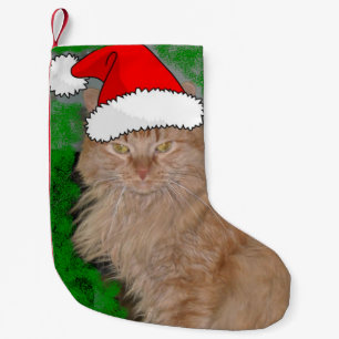 Petite Chaussette De Noël Chat Tabby Orange de Noël