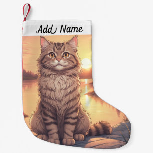 Petite Chaussette De Noël Chat Tigre