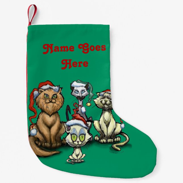 Petite Chaussette De Noël Chats de Noël (Devant)