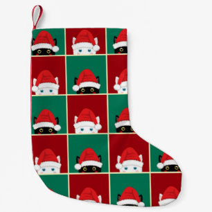 Petite Chaussette De Noël Chats De Noël Noir Et Blanc