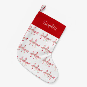 Petite Chaussette De Noël Chausson de Noël Flamants Initiales