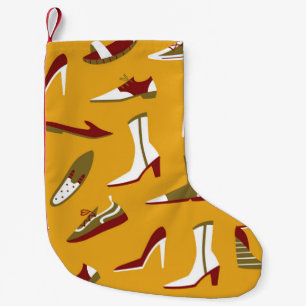 Petite Chaussette De Noël Chaussures Doodle : Tiré À La Main Sans Couture.