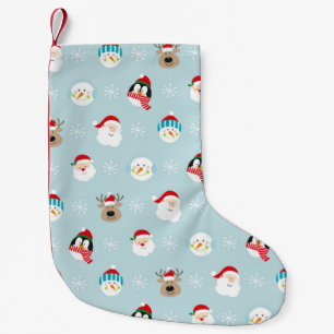 Petite Chaussette De Noël Chef du motif de personnage de noël, noël gif