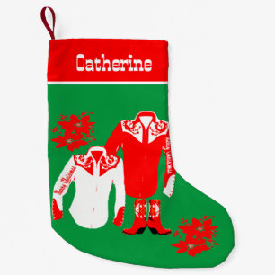 Petite Chaussette De Noël Chemises occidentales de rodéo Cowboy Cowgirl Merr