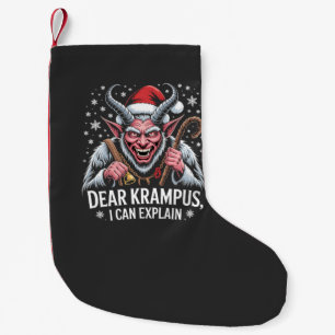 Petite Chaussette De Noël Cher Krampus, je peux expliquer Noël Santa