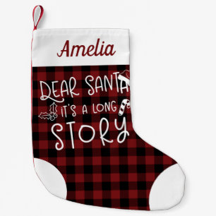 Petite Chaussette De Noël Cher Père Noël c'est une longue histoire mignonne 