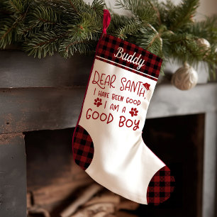 Petite Chaussette De Noël Cher Père Noël Je Me Suis Bien Comporté Chien Drôl