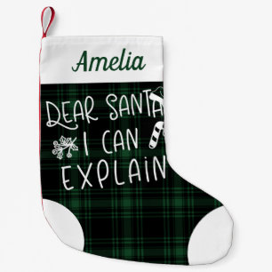 Petite Chaussette De Noël Cher Père Noël, je peux expliquer mignon drôle