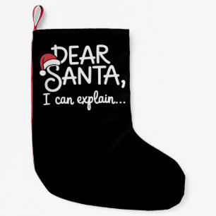 Petite Chaussette De Noël Cher Père Noël, je peux expliquer une fête de Noël