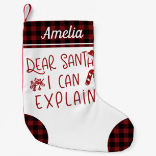 Petite Chaussette De Noël Cher Père Noël, Je Peux Expliquer Une Lettre Amusa