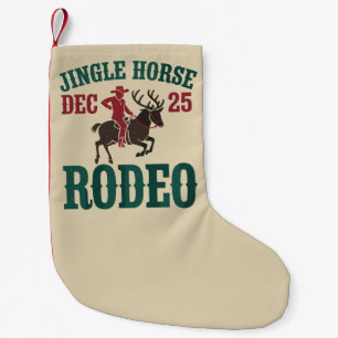 Petite Chaussette De Noël Cheval à grelots Rodeo Cowboy 25 déc. Noël Cowgirl
