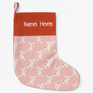 Petite Chaussette De Noël Cheval Dala de Noël Minimal Rétro Bold Rose