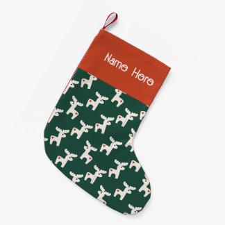 Petite Chaussette De Noël Cheval Dala de Noël Minimal Rétro Bold Vert