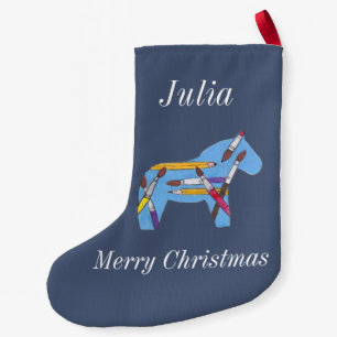Petite Chaussette De Noël Cheval de Dala de l'artiste