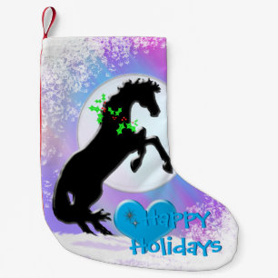 Petite Chaussette De Noël Chevaux de Coeur V Vacances (Brouillard coloré)