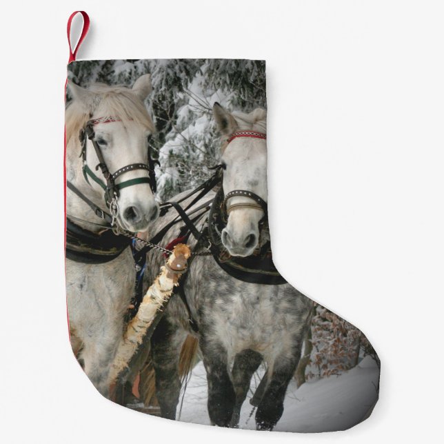 Petite Chaussette De Noël Chevaux de Noël (Devant)