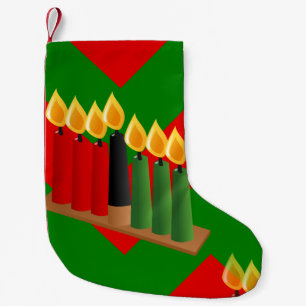 Petite Chaussette De Noël chevron kwanzaa xmas stockage de noël
