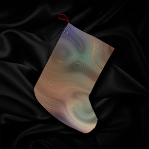 Petite Chaussette De Noël Chic Earthy   Agate en pierre de cuivre naturel