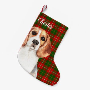 Petite Chaussette De Noël Chien beagle personnalisé