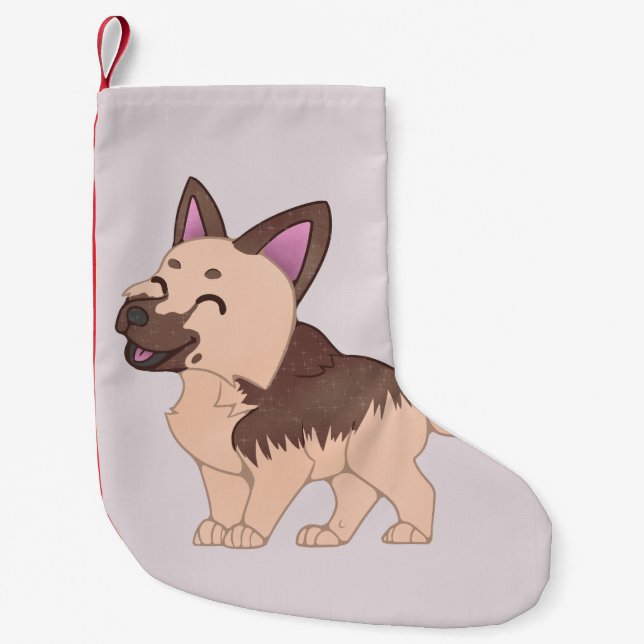 Petite Chaussette De Noël Chien berger allemand de Kawaii (Devant)
