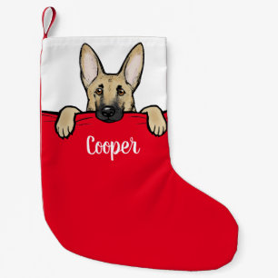 Petite Chaussette De Noël Chien berger allemand mignon personnalisé