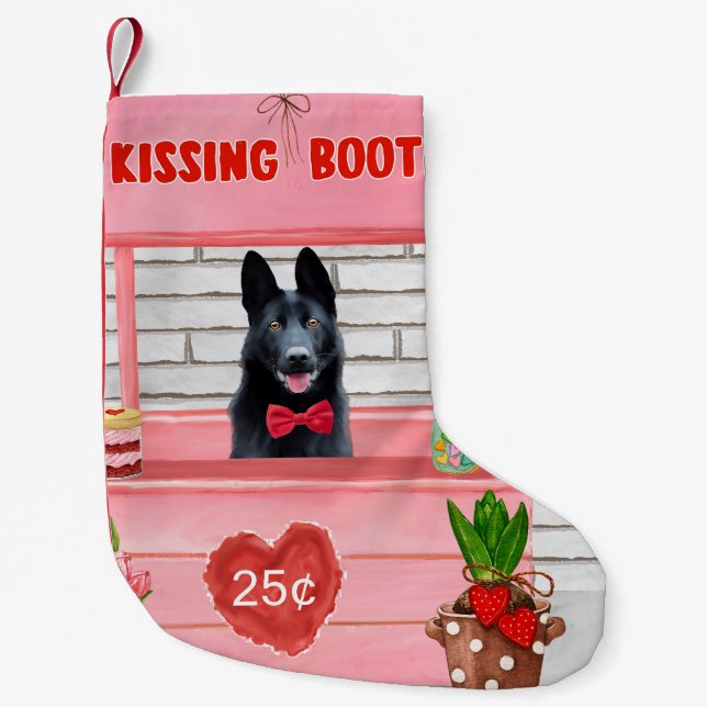Petite Chaussette De Noël Chien berger allemand Valentine's Day Kissing Boot (Devant)