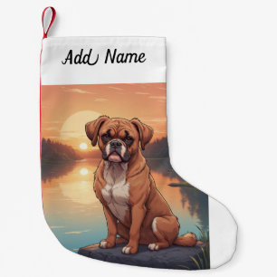 Petite Chaussette De Noël Chien Boxer