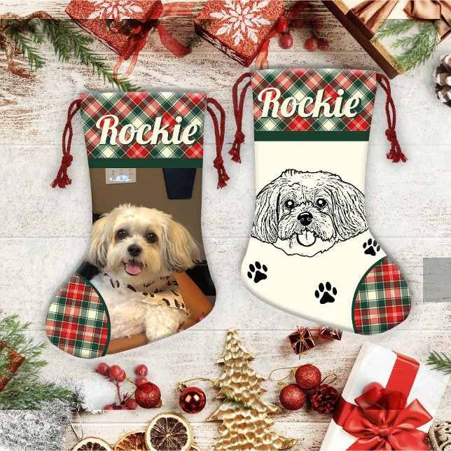 Petite Chaussette De Noël Chien Chien Tzu Personnalisé (Créateur téléchargé)